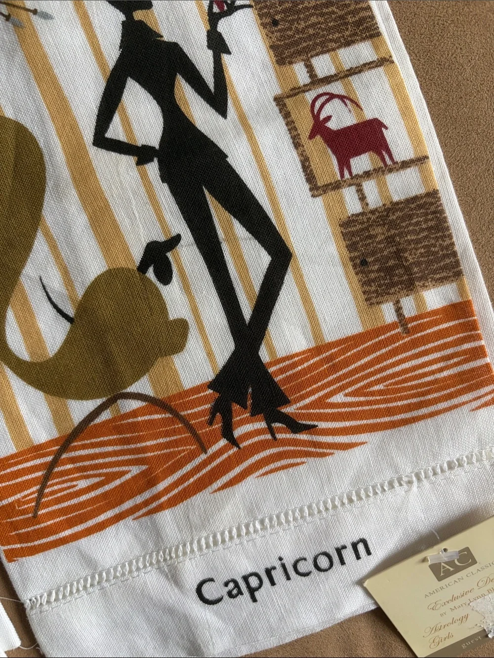 Capricorn zodiac Astrology girls Kitchen Towels Set of 2 NWT